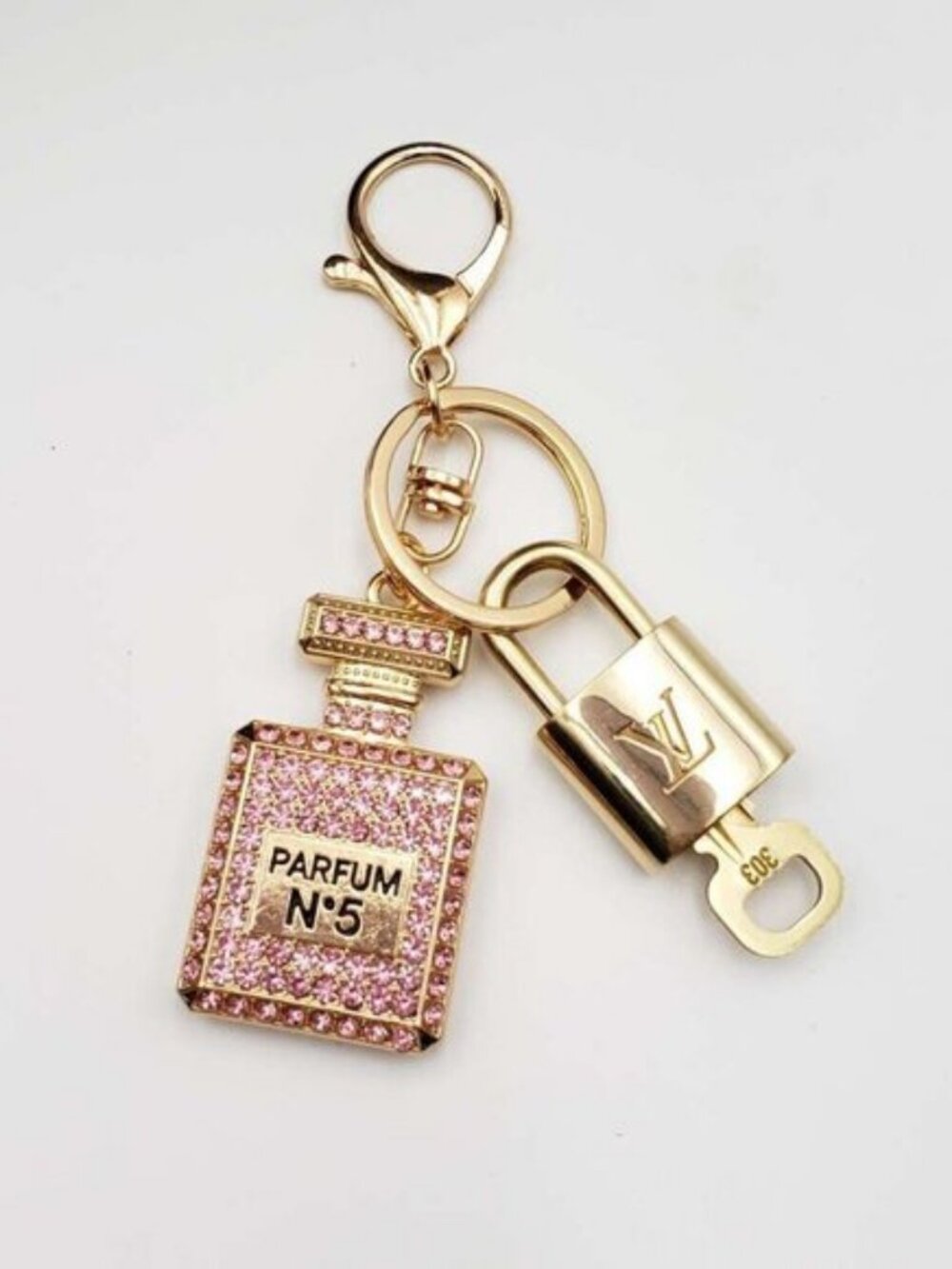 Louis Vuitton Gold Lock 🔑 Authentic LV Padlock + Bag Unbranded N5 Bottle Charm